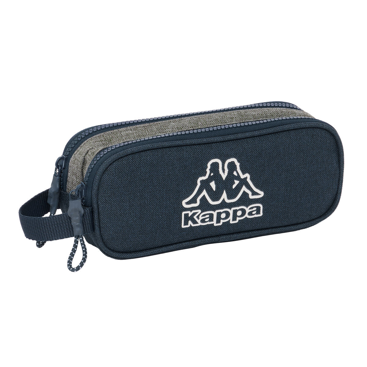 Penar dublu Kappa Dark navy Gri Bleumarin 21 x 8 x 6 cm - Birou și papetărie, Material școlar și educațional