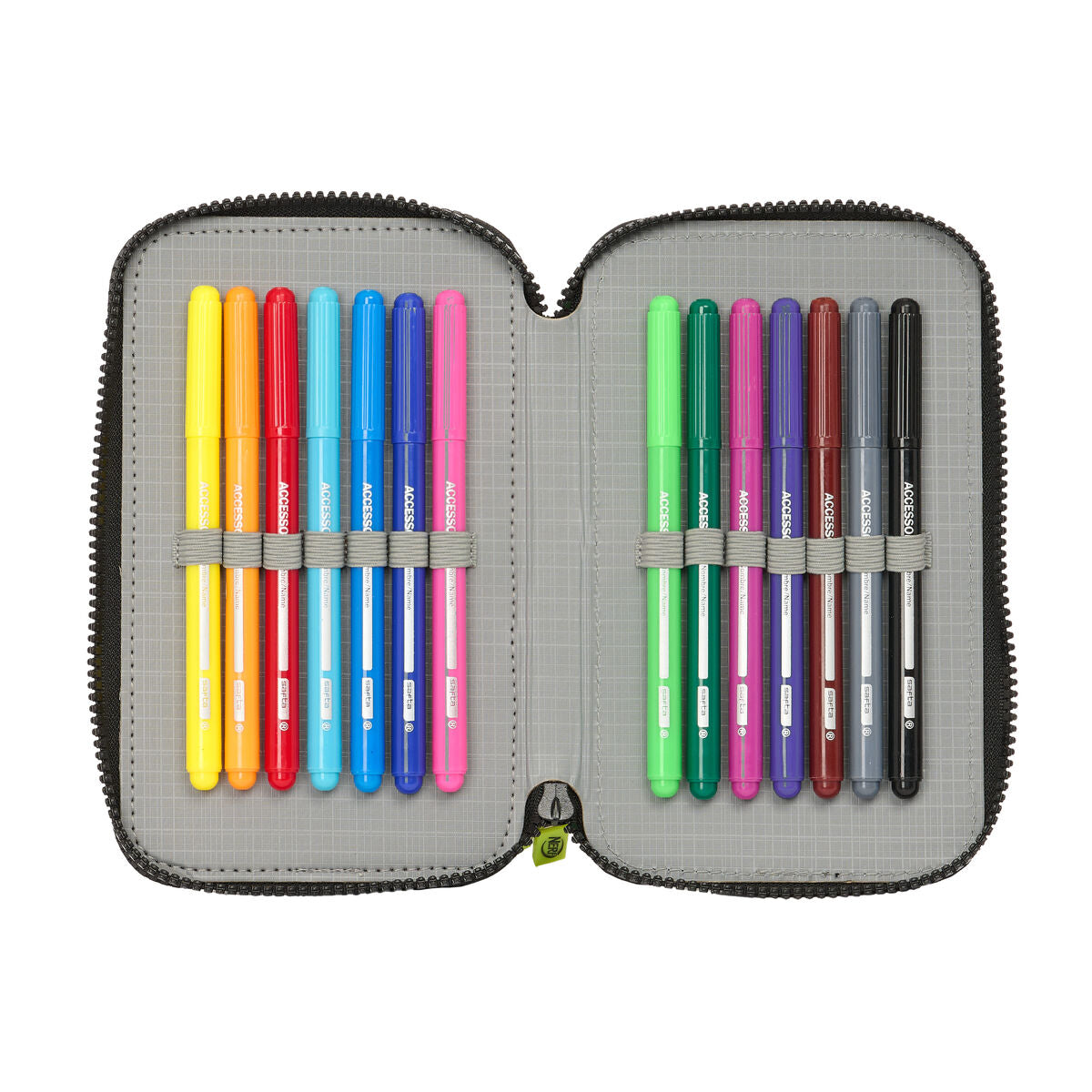 Creion dublu Nerf Get ready Negru 12.5 x 19.5 x 4 cm (28 Piese) - Birou și papetărie, Material școlar și educațional