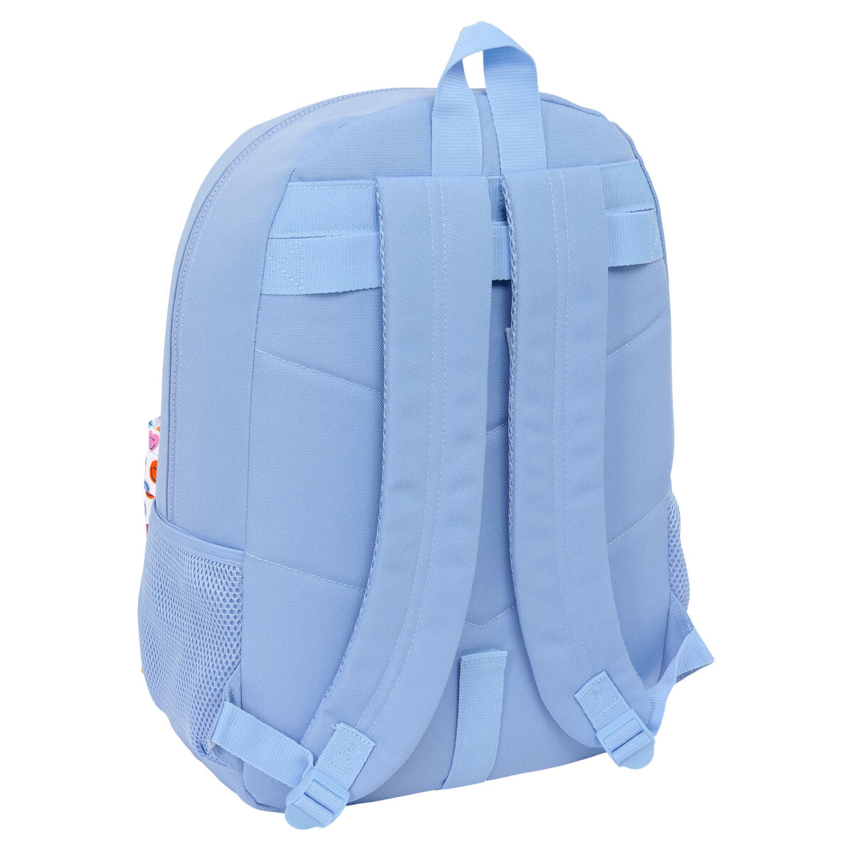 Ghiozdan Smiley Joyful Albastru Multicolor 30 x 46 x 14 cm - Birou și papetărie, Material școlar și educațional
