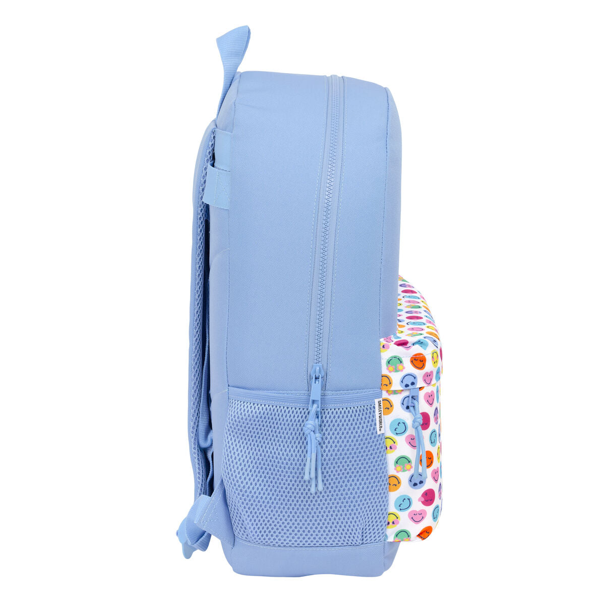 Ghiozdan Smiley Joyful Albastru Multicolor 30 x 46 x 14 cm - Birou și papetărie, Material școlar și educațional