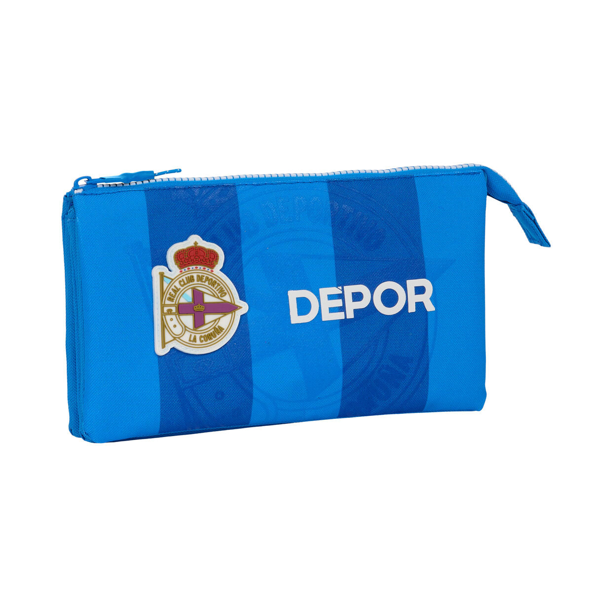 Penar triplu R. C. Deportivo de La Coruña Albastru 22 x 12 x 3 cm - Birou și papetărie, Material școlar și educațional