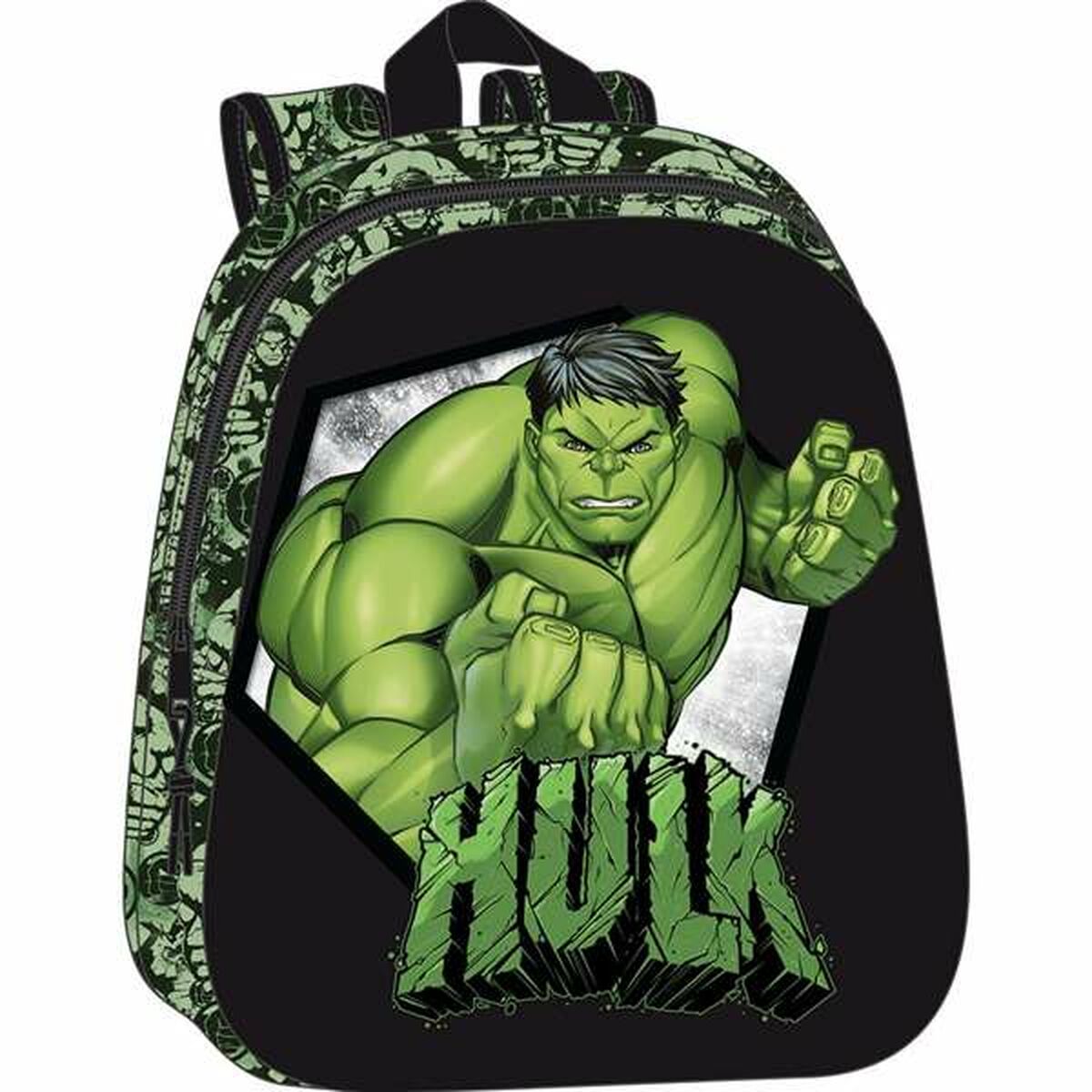 Rucsac pentru Copii 3D Hulk Negru Verde 27 x 33 x 10 cm - Birou și papetărie, Material școlar și educațional