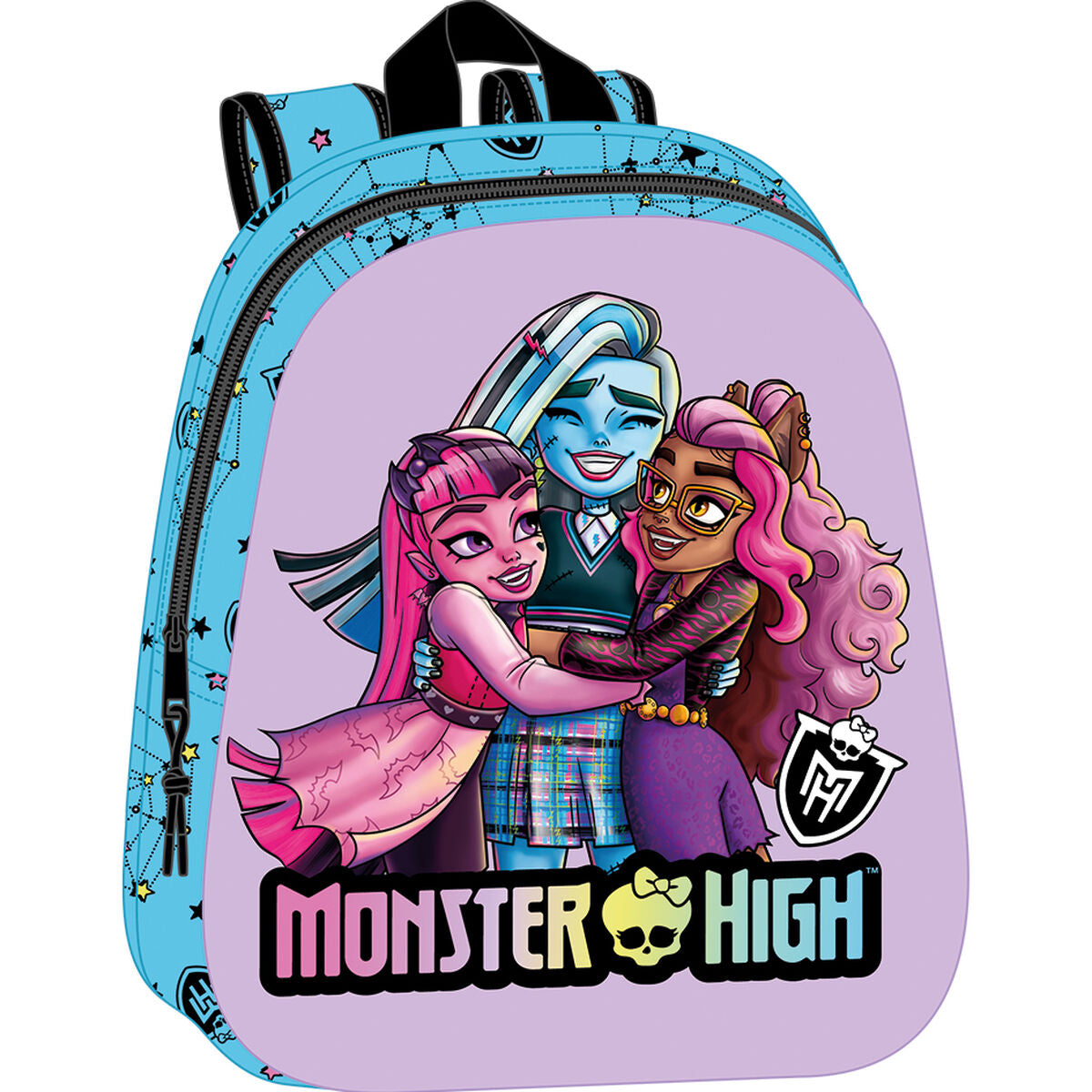 Ghiozdan Monster High Albastru Liliachiu 27 x 33 x 10 cm - Birou și papetărie, Material școlar și educațional