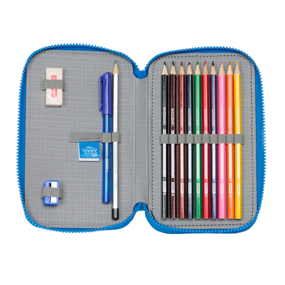 Creion dublu Donald Albastru 12.5 x 19.5 x 4 cm (28 Piese) - Birou și papetărie, Material școlar și educațional