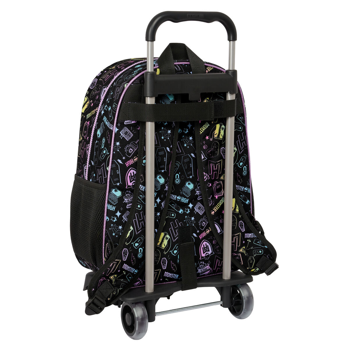 Ghiozdan cu Roți Monster High Negru 33 x 42 x 14 cm - Birou și papetărie, Material școlar și educațional