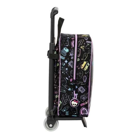 Ghiozdan cu Roți Monster High Negru 22 x 27 x 10 cm - Birou și papetărie, Material școlar și educațional