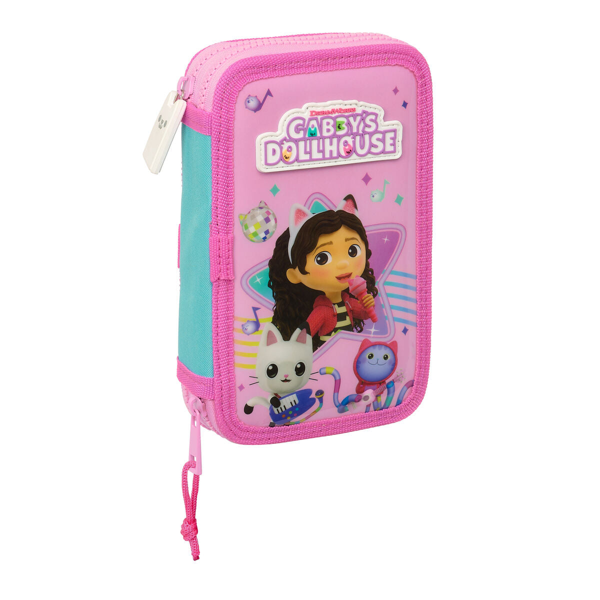 Creion dublu Gabby's Dollhouse Party Roz 12.5 x 19.5 x 4 cm 28 Piese - Birou și papetărie, Material școlar și educațional