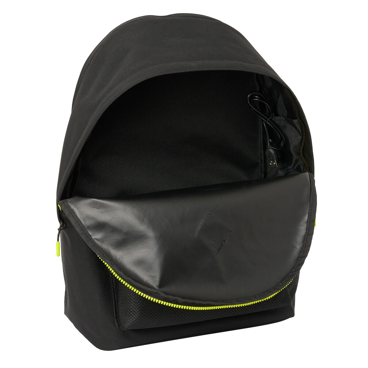 Ghiozdan Munich +usb munich Negru 31 x 44 x 18 cm - Birou și papetărie, Material școlar și educațional