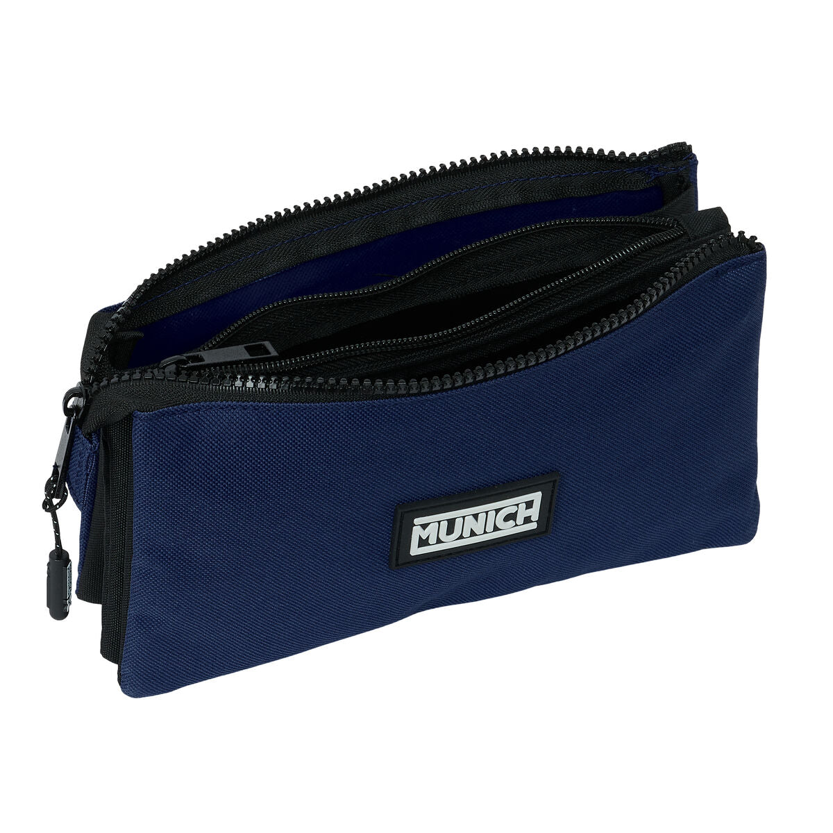 Penar triplu Munich Basic Bleumarin 22 x 12 x 3 cm - Birou și papetărie, Material școlar și educațional
