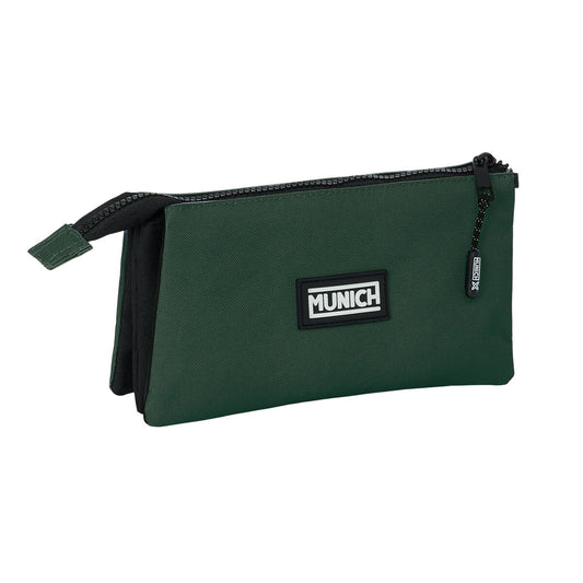 Penar triplu Munich Verde Verde 22 x 12 x 3 cm - Birou și papetărie, Material școlar și educațional