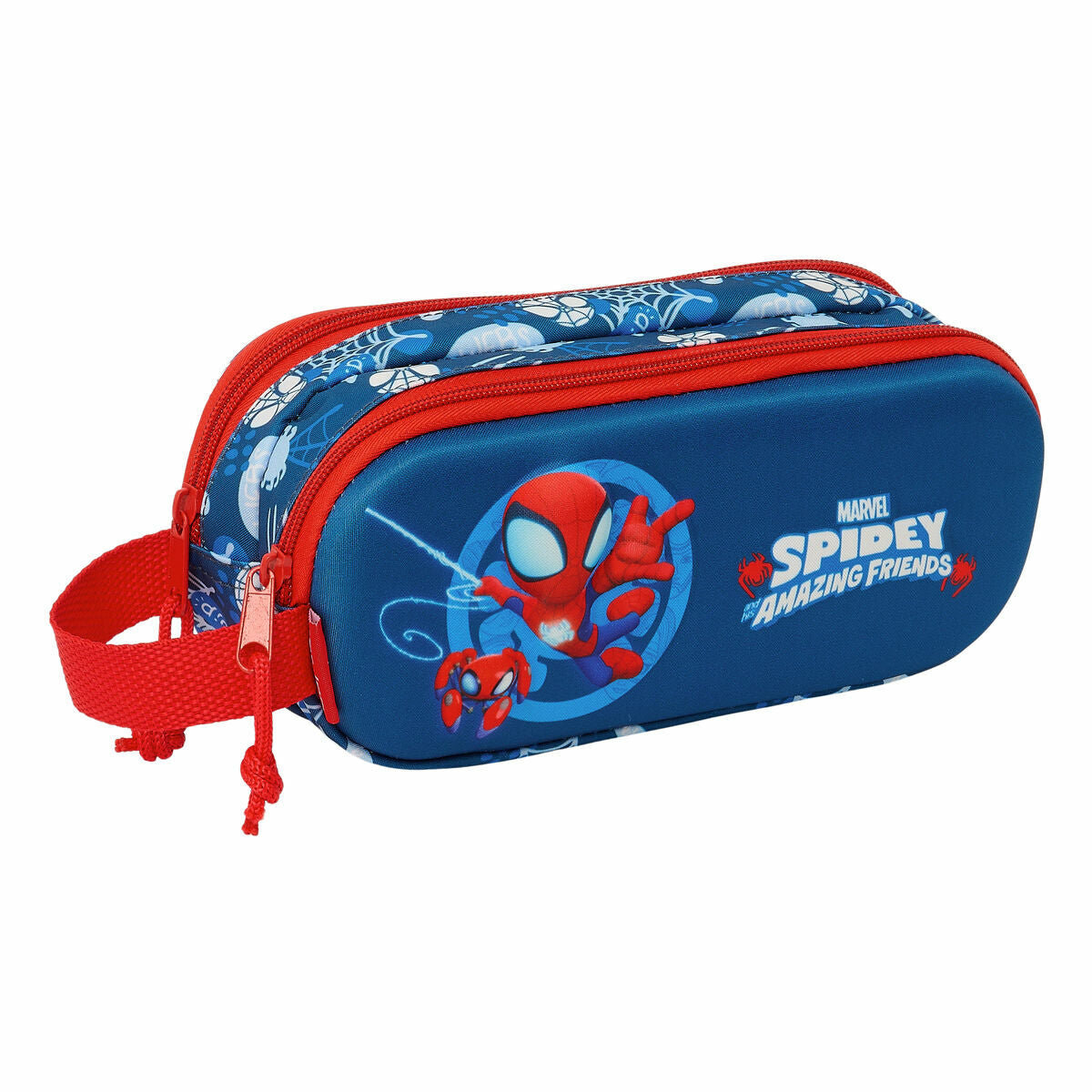 Penar dublu Spider-Man Roșu Bleumarin 21 x 8 x 6 cm 3D - Birou și papetărie, Material școlar și educațional