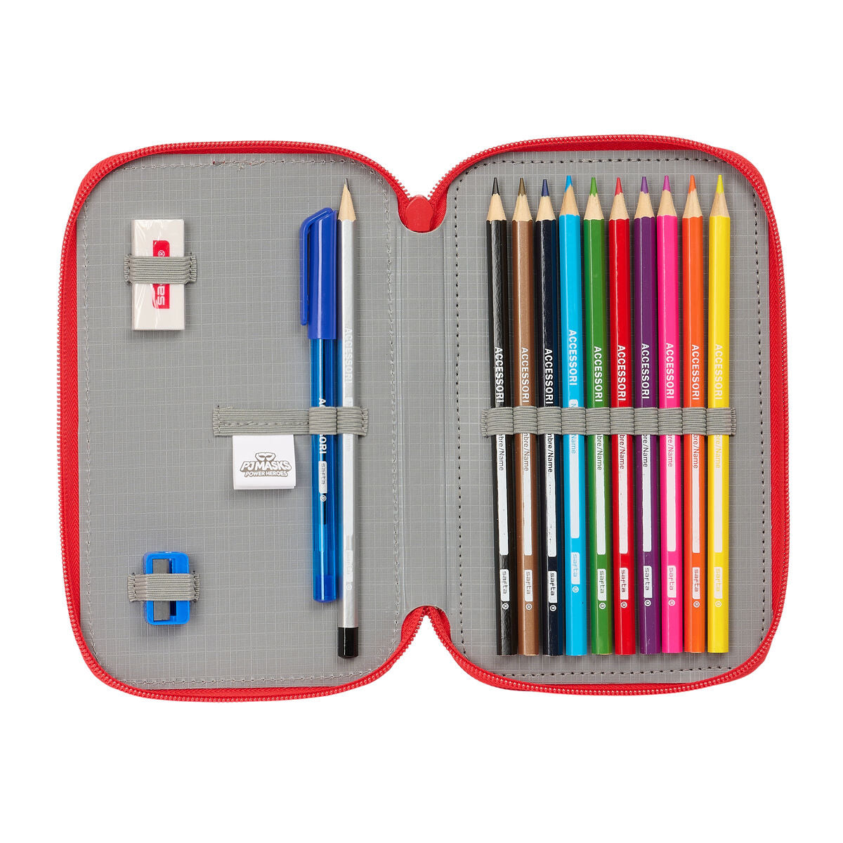 Penar Școlar PJ Masks Ready Bleumarin 12.5 x 19.5 x 4 cm 28 Piese - Birou și papetărie, Material școlar și educațional