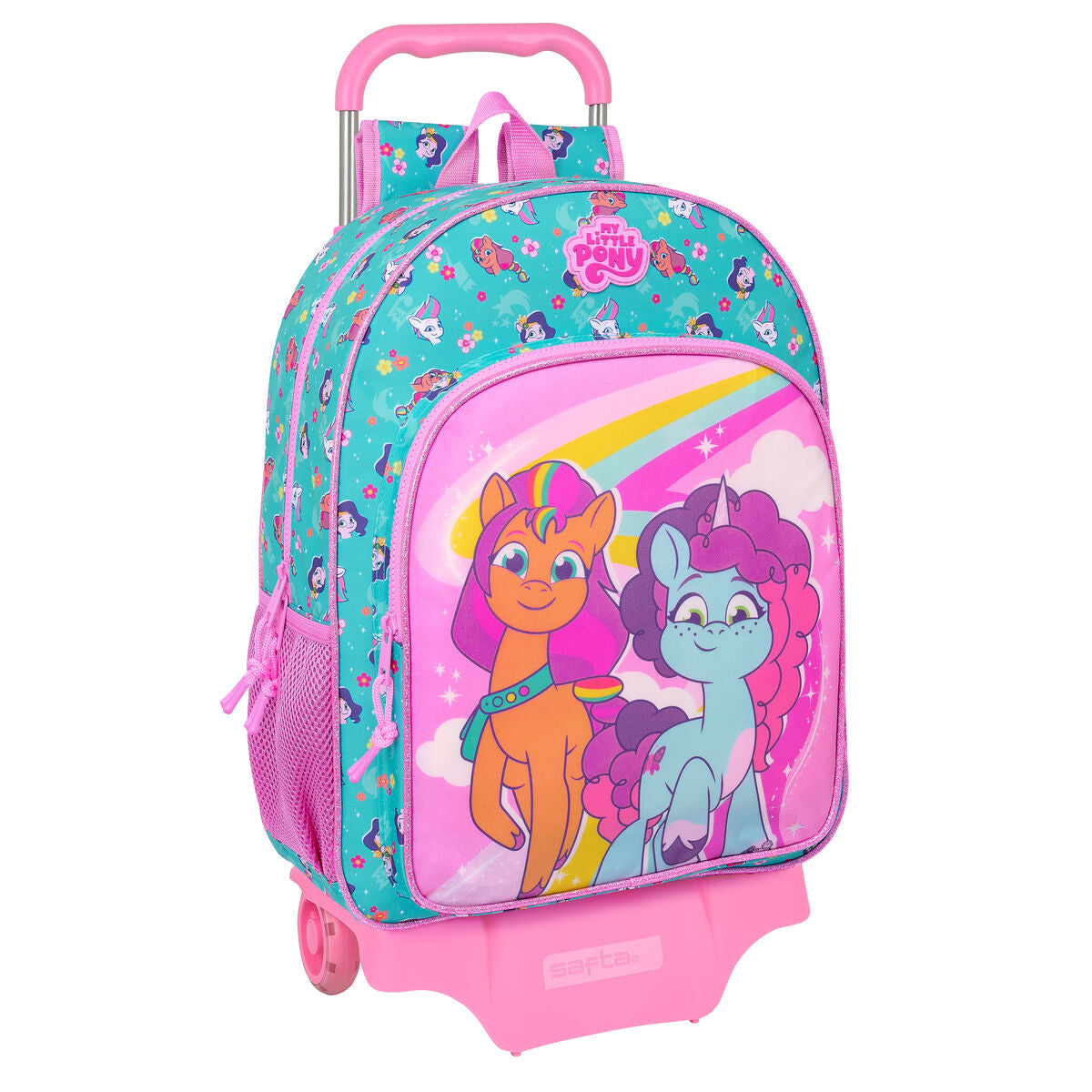 Ghiozdan cu Roți My Little Pony Magic Roz Turquoise 33 x 42 x 14 cm - Birou și papetărie, Material școlar și educațional