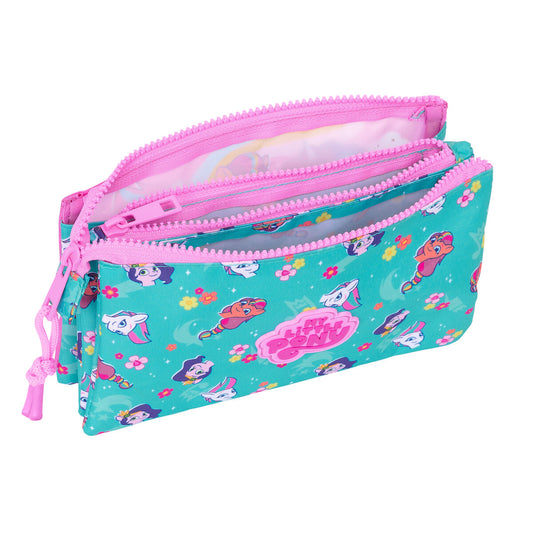 Penar triplu My Little Pony Magic Roz Turquoise 22 x 12 x 3 cm - Birou și papetărie, Material școlar și educațional