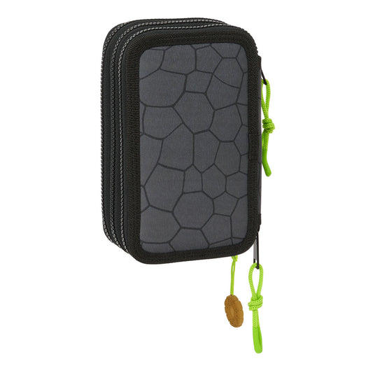 Penar Triplu Teenage Mutant Ninja Turtles Negru Gri 12,5 x 19,5 x 5,5 cm 36 Piese - Birou și papetărie, Material școlar și educațional