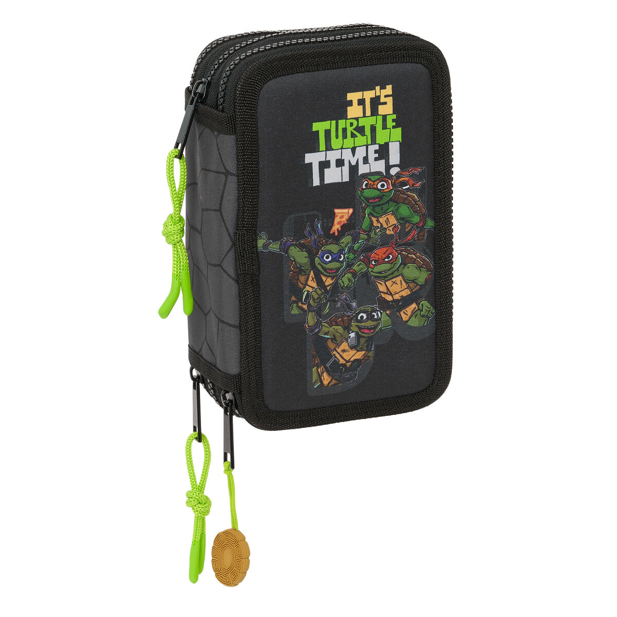 Penar Triplu Teenage Mutant Ninja Turtles Negru Gri 12,5 x 19,5 x 5,5 cm 36 Piese - Birou și papetărie, Material școlar și educațional