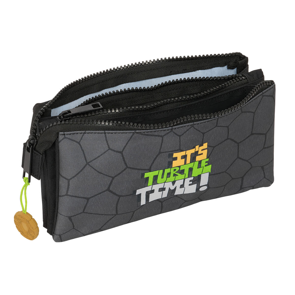Penar triplu Teenage Mutant Ninja Turtles Negru Gri 22 x 12 x 3 cm - Birou și papetărie, Material școlar și educațional