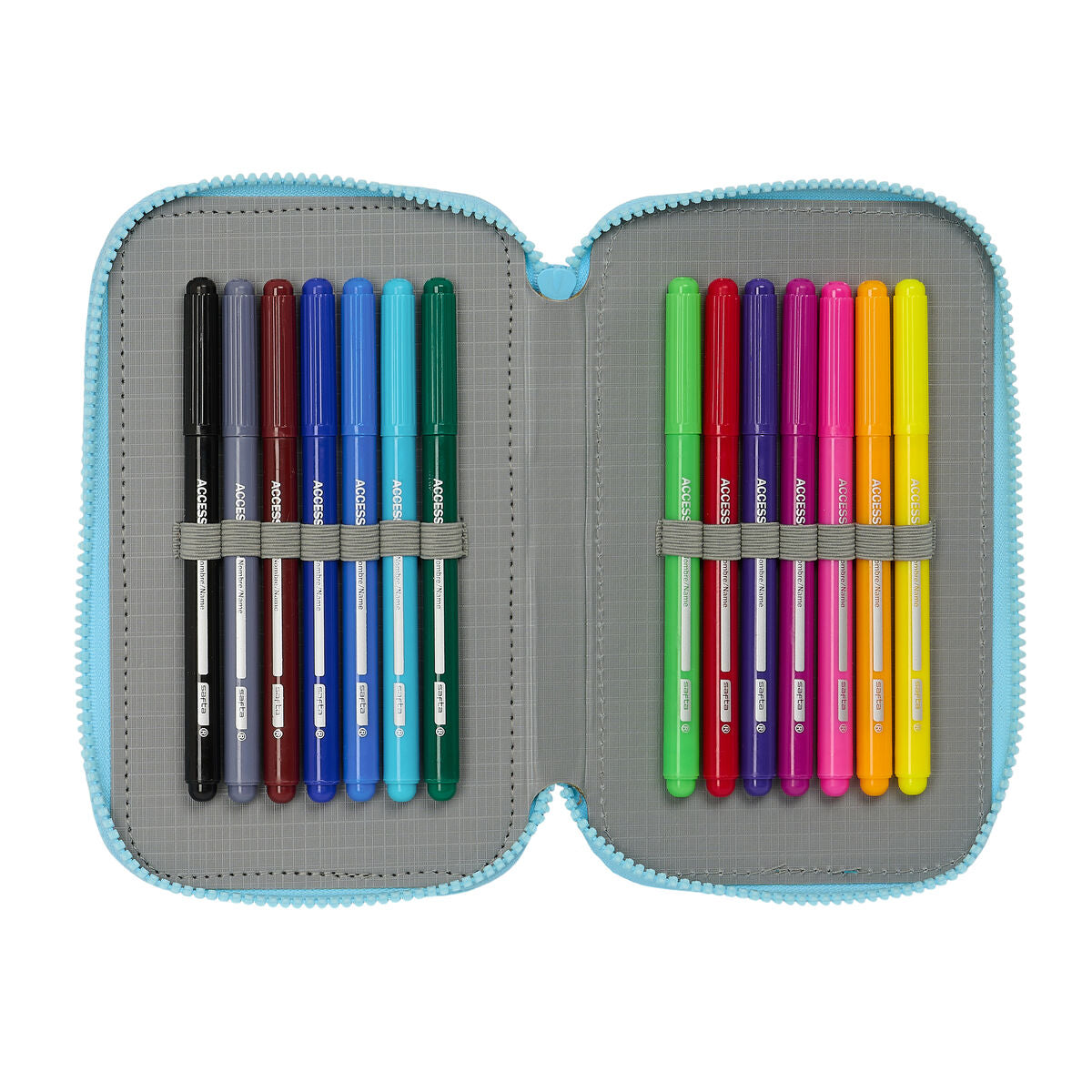 Penar Triplu Bluey Albastru celest 12,5 x 19,5 x 5,5 cm 36 Piese - Birou și papetărie, Material școlar și educațional