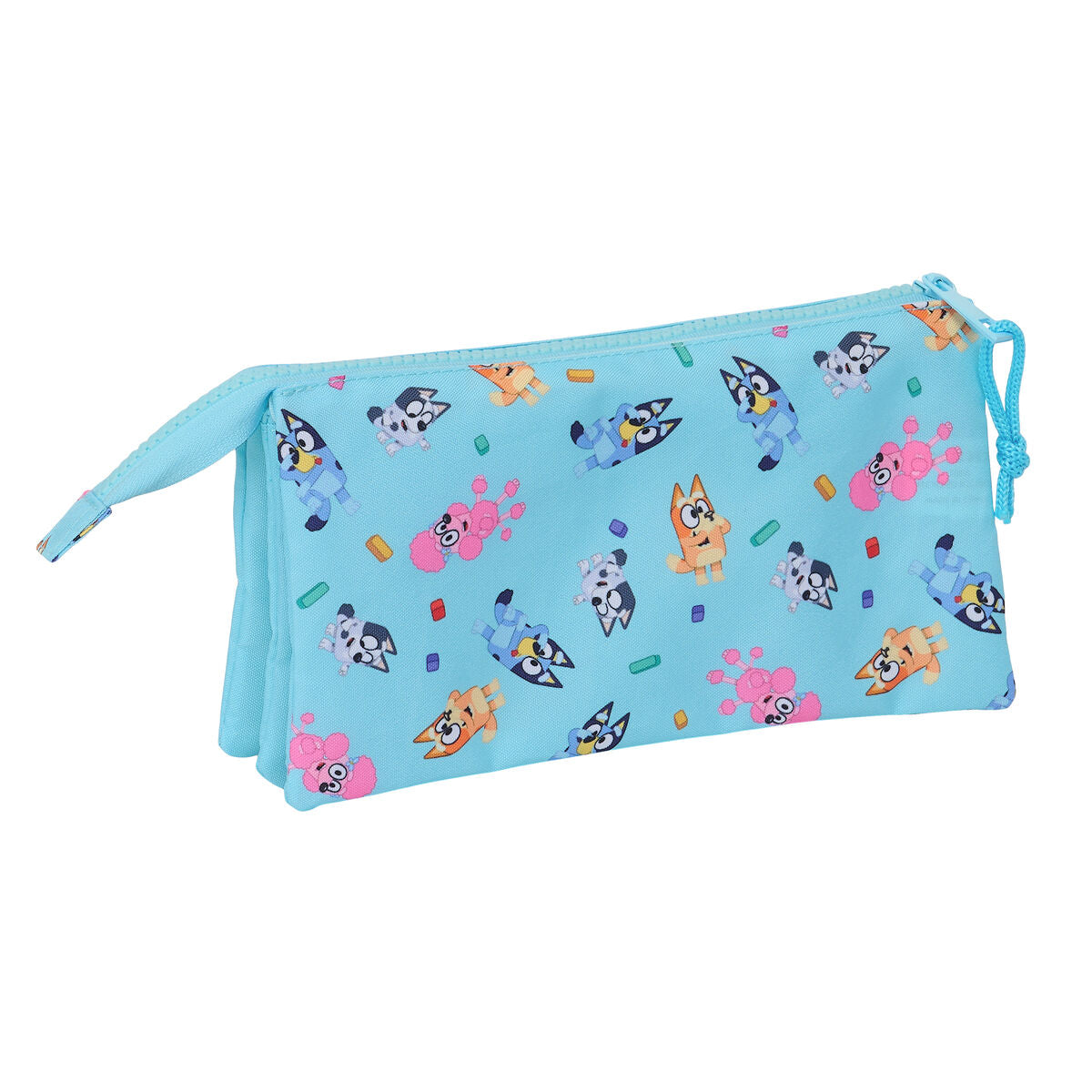 Penar triplu Bluey Albastru celest 22 x 12 x 3 cm - Birou și papetărie, Material școlar și educațional