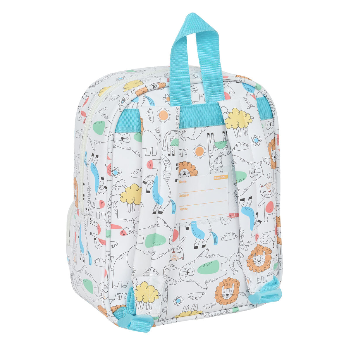 Ghiozdan Safta Zoo Bej 22 x 27 x 10 cm - Birou și papetărie, Material școlar și educațional