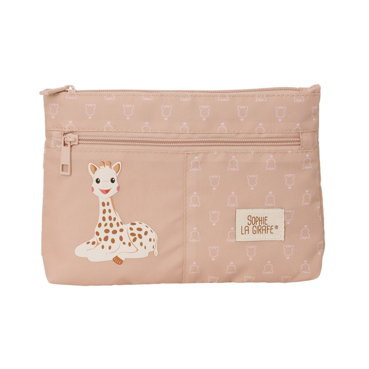 Penar dublu Sophie la Girafe Bej 23 x 16 x 3 cm - Birou și papetărie, Material școlar și educațional