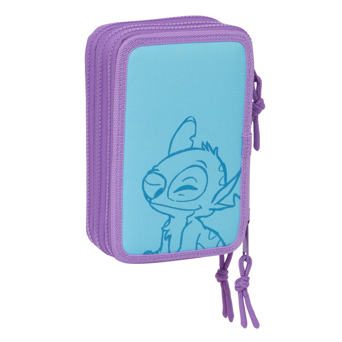 Penar Triplu Lilo & Stitch Sweet Albastru Liliachiu 12,5 x 19,5 x 5,5 cm 36 Piese - Birou și papetărie, Material școlar și educațional