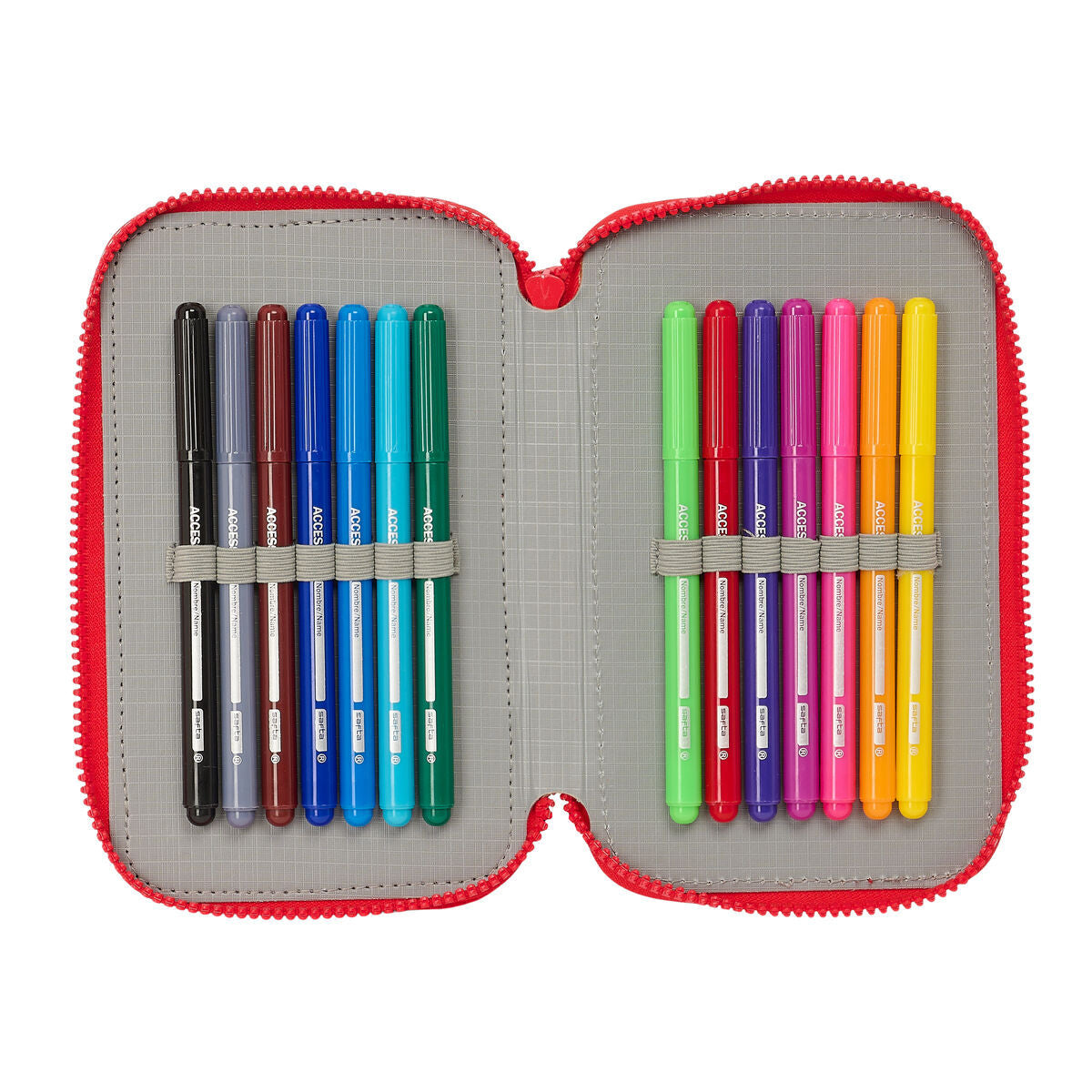 Penar Triplu Atlético Madrid Roșu 12,5 x 19,5 x 5,5 cm 36 Piese - Birou și papetărie, Material școlar și educațional