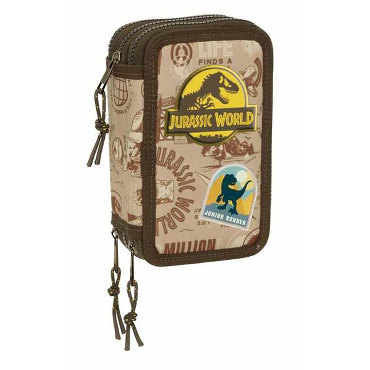 Penar Triplu Jurassic World 12,5 x 19,5 x 5,5 cm 37 Piese - Birou și papetărie, Material școlar și educațional