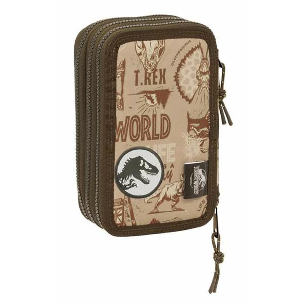 Penar Triplu Jurassic World 12,5 x 19,5 x 5,5 cm 37 Piese - Birou și papetărie, Material școlar și educațional