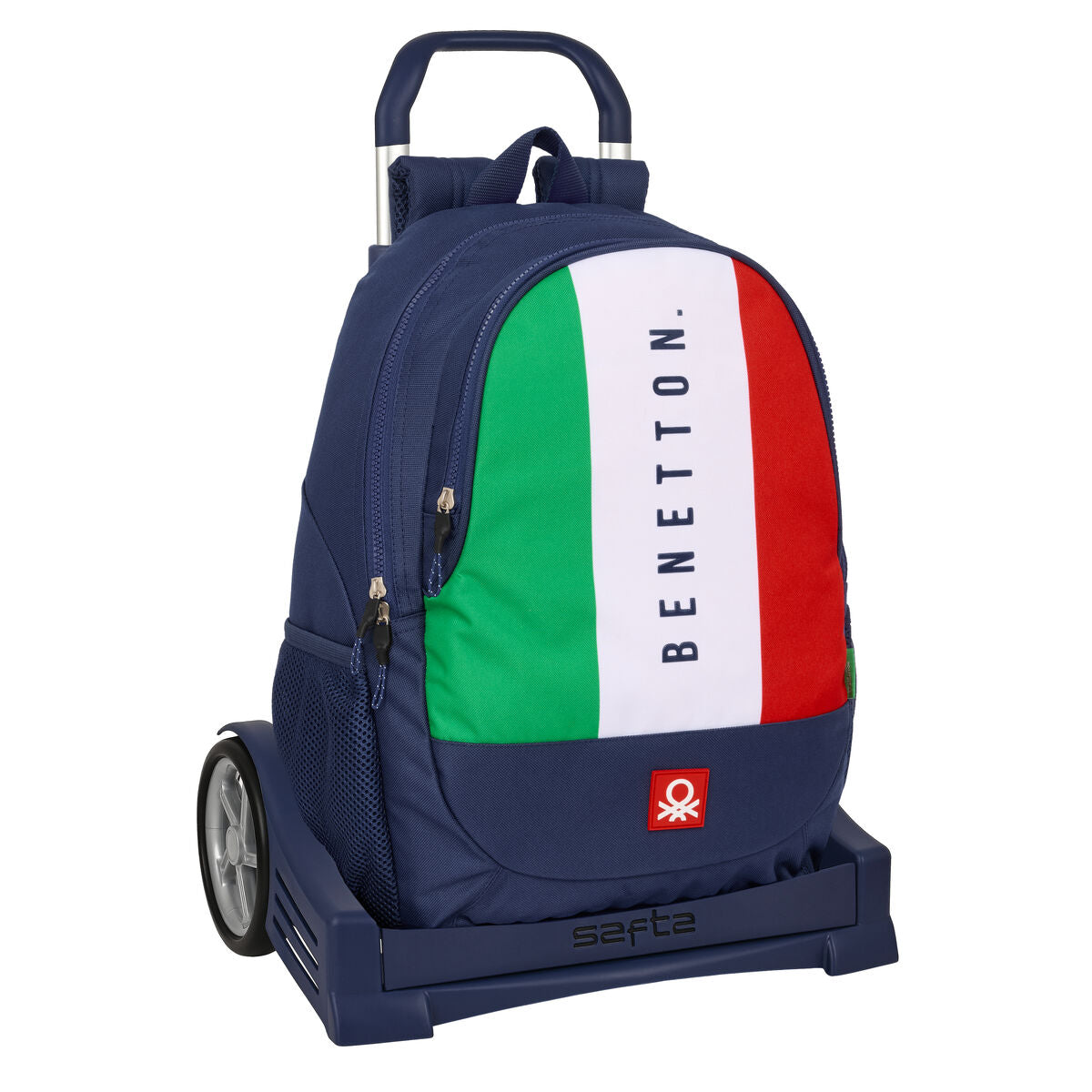 Ghiozdan cu Roți Benetton Flag Bleumarin 32 x 44 x 16 cm - Birou și papetărie, Material școlar și educațional