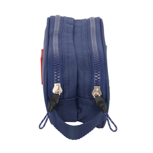 Penar dublu Benetton Flag Bleumarin 21 x 8 x 6 cm - Birou și papetărie, Material școlar și educațional