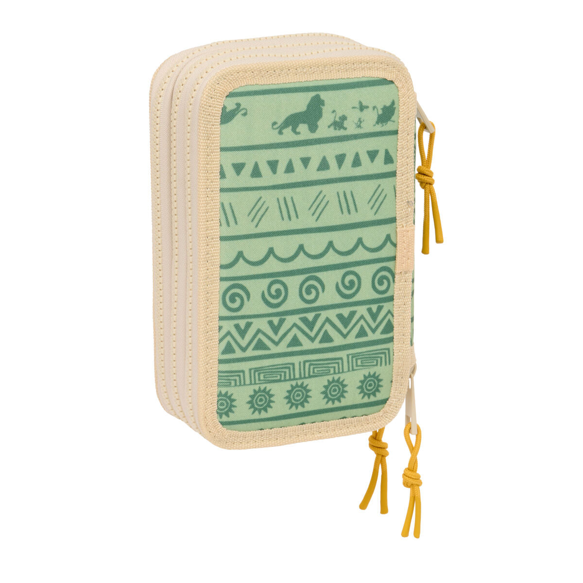 Penar Triplu Mufasa Verde Bej 12,5 x 19,5 x 5,5 cm 37 Piese - Birou și papetărie, Material școlar și educațional