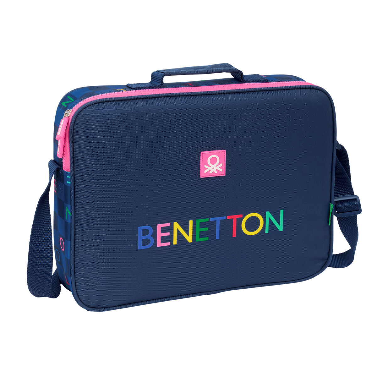 Ghiozdan Benetton Damero Bleumarin 38 x 28 x 6 cm - Birou și papetărie, Material școlar și educațional