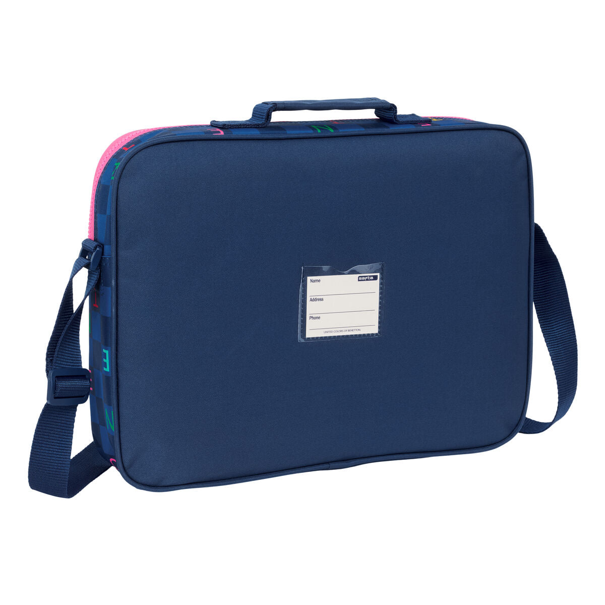 Ghiozdan Benetton Damero Bleumarin 38 x 28 x 6 cm - Birou și papetărie, Material școlar și educațional