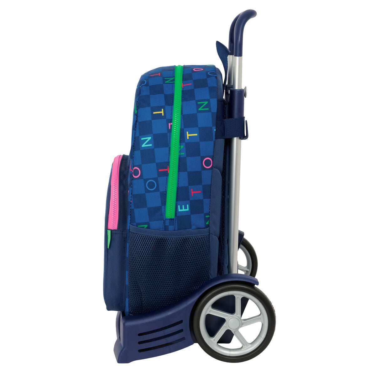 Ghiozdan cu Roți Benetton Damero Bleumarin 30 x 46 x 14 cm - Birou și papetărie, Material școlar și educațional