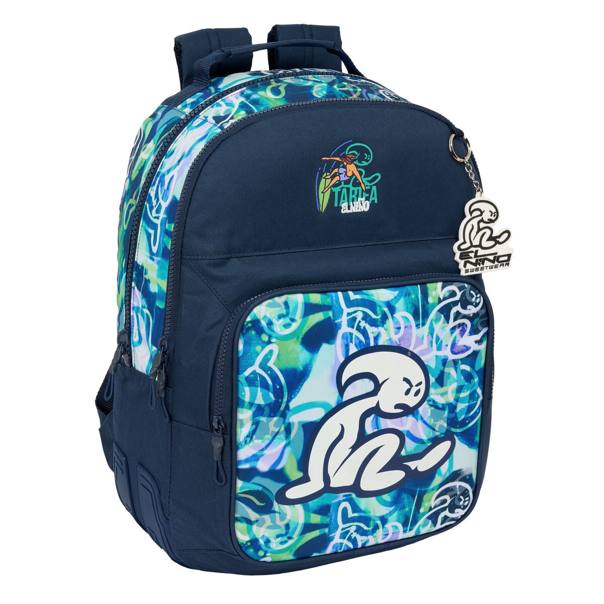 Ghiozdan El Niño Kook Bleumarin 32 x 42 x 15 cm - Birou și papetărie, Material școlar și educațional