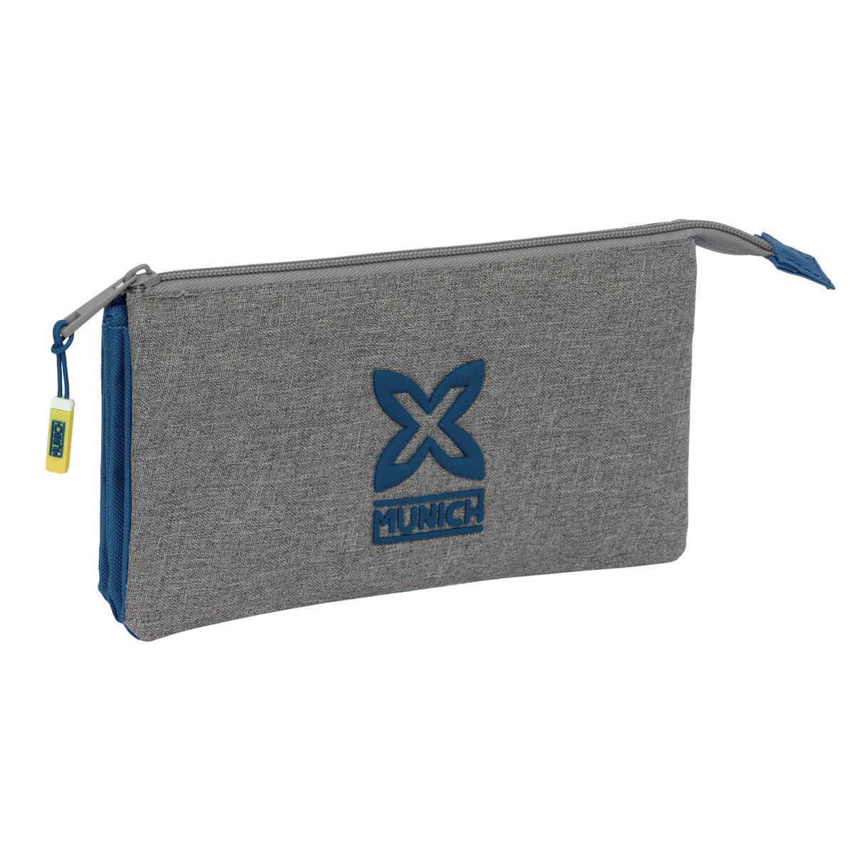 Penar triplu Munich Street Albastru Gri 22 x 12 x 3 cm - Birou și papetărie, Material școlar și educațional