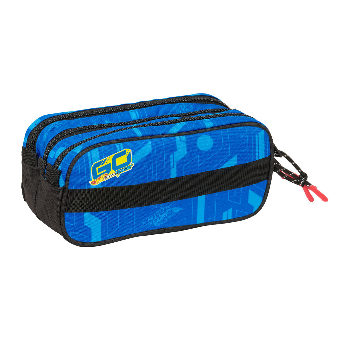 Penar triplu Hot Wheels Let's race Albastru Negru 21,5 x 10 x 8 cm - Birou și papetărie, Material școlar și educațional