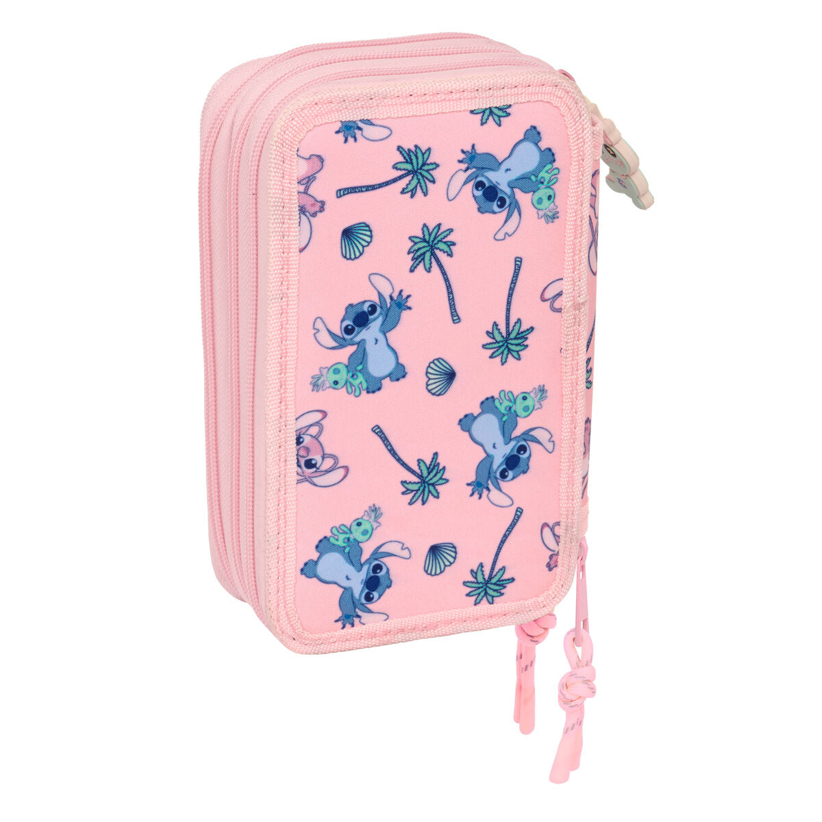 Penar cu Accesorii Lilo & Stitch Beach Roz 12,5 x 19,5 x 5,5 cm 37 Piese - Birou și papetărie, Material școlar și educațional