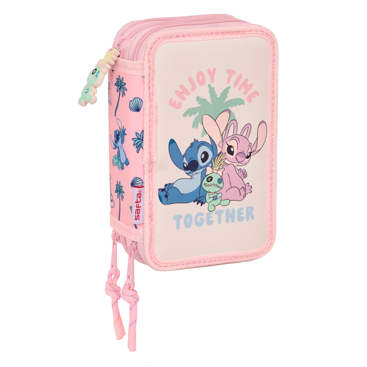 Penar cu Accesorii Lilo & Stitch Beach Roz 12,5 x 19,5 x 5,5 cm 37 Piese - Birou și papetărie, Material școlar și educațional