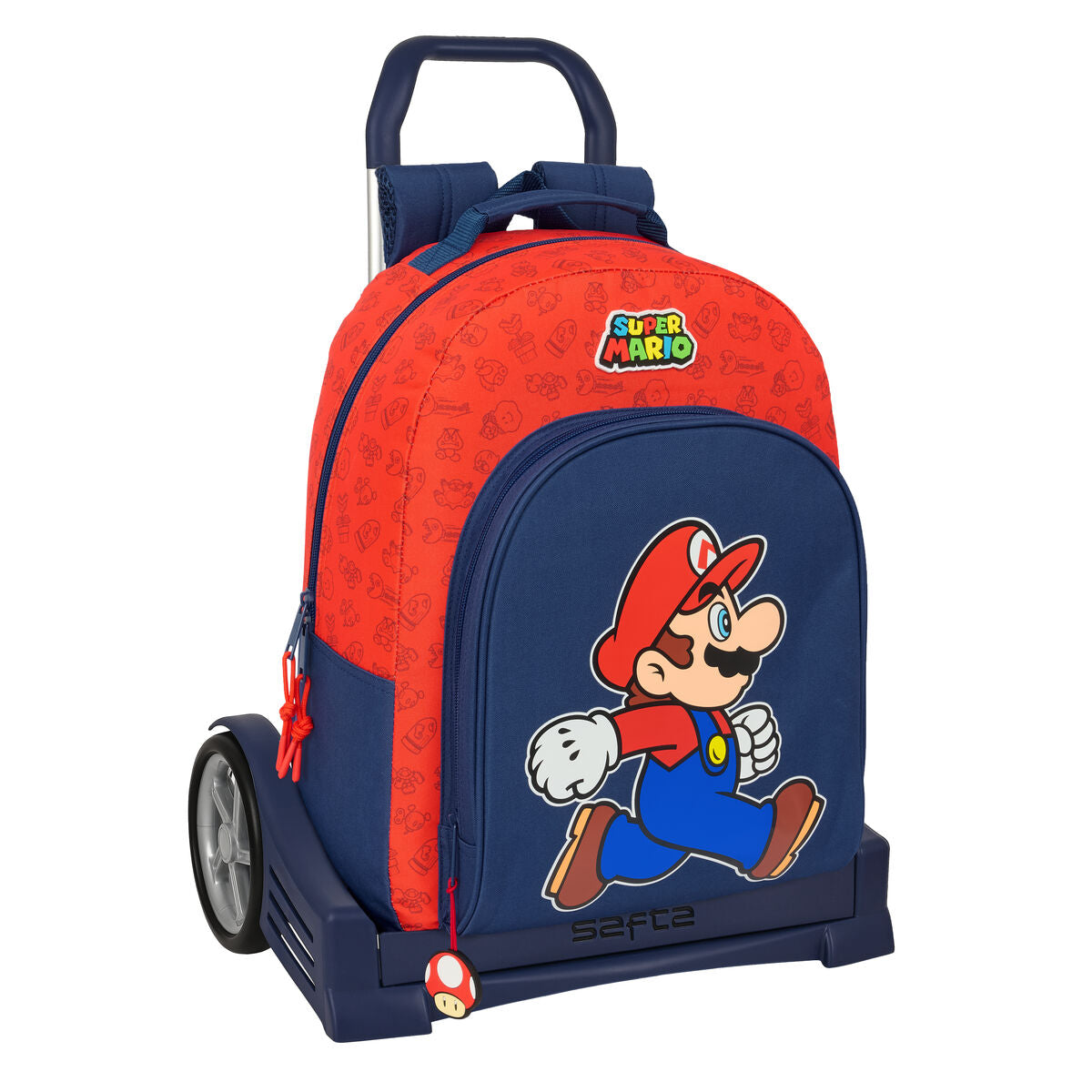 Ghiozdan cu Roți Super Mario Trick Roșu Albastru închis 32 x 42 x 15 cm - Birou și papetărie, Material școlar și educațional