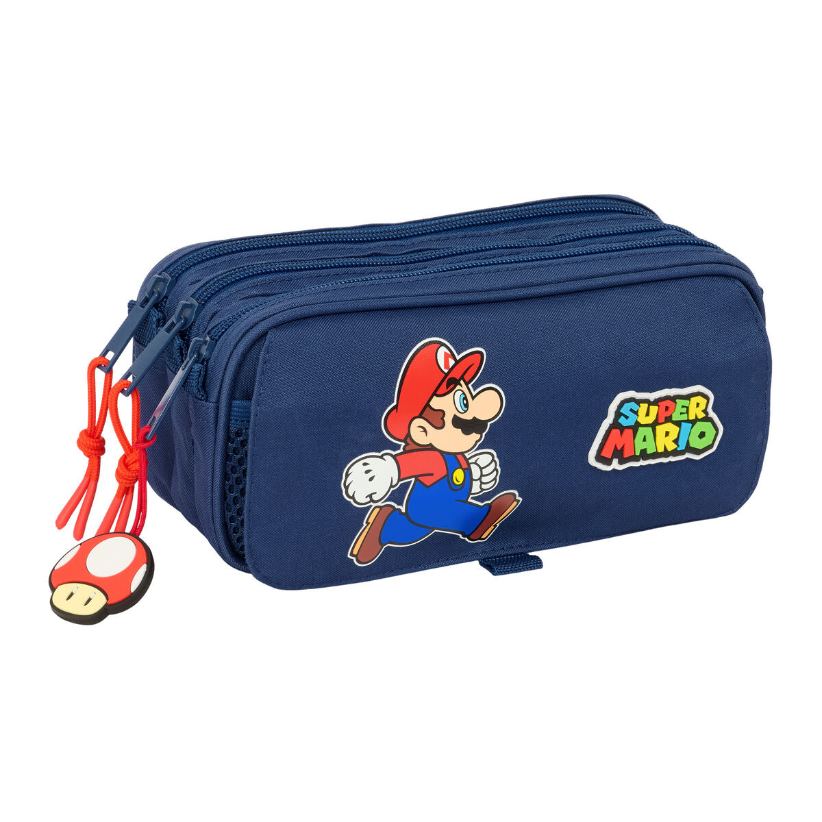 Penar triplu Super Mario Trick Roșu Albastru închis 21,5 x 10 x 8 cm - Birou și papetărie, Material școlar și educațional