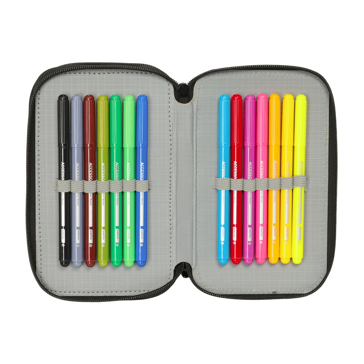 Penar cu Accesorii Spider-Man Attack Negru 12,5 x 19,5 x 5,5 cm 37 Piese - Birou și papetărie, Material școlar și educațional