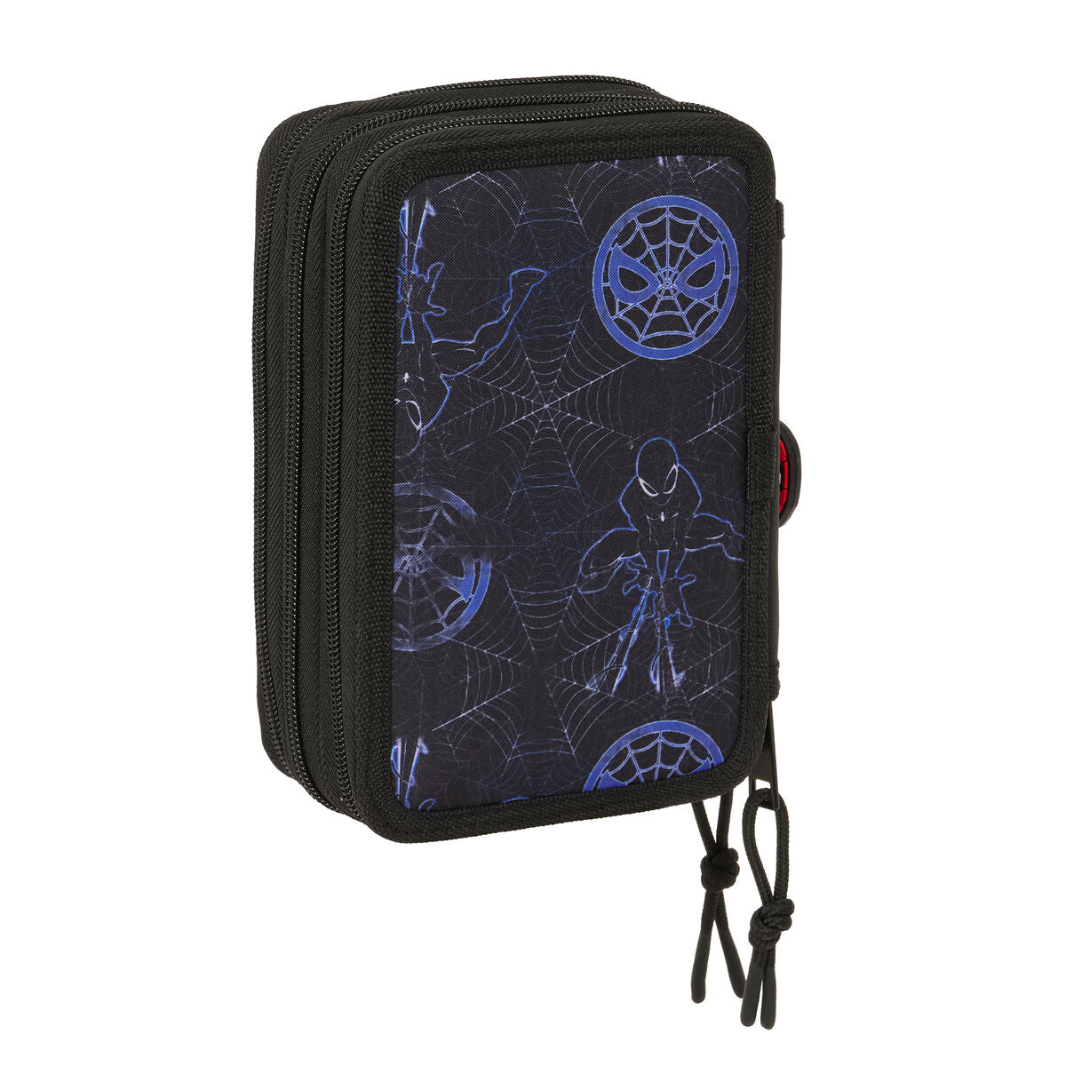 Penar cu Accesorii Spider-Man Attack Negru 12,5 x 19,5 x 5,5 cm 37 Piese - Birou și papetărie, Material școlar și educațional