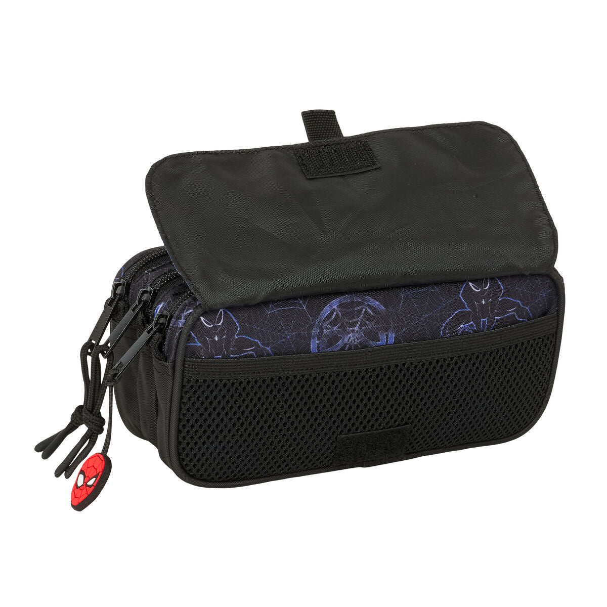 Penar triplu Spider-Man Attack Negru 21,5 x 10 x 8 cm - Birou și papetărie, Material școlar și educațional