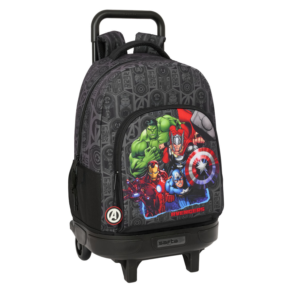 Ghiozdan cu Roți The Avengers Vendetta Negru 33 x 45 x 22 cm - Birou și papetărie, Material școlar și educațional