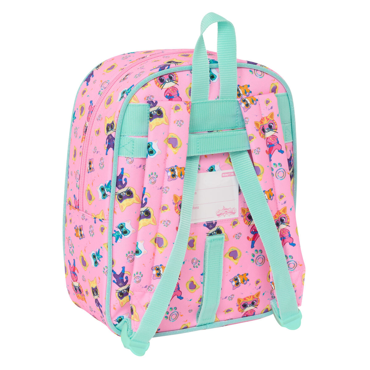Ghiozdan SuperKitties Roz Turquoise 22 x 27 x 10 cm - Birou și papetărie, Material școlar și educațional