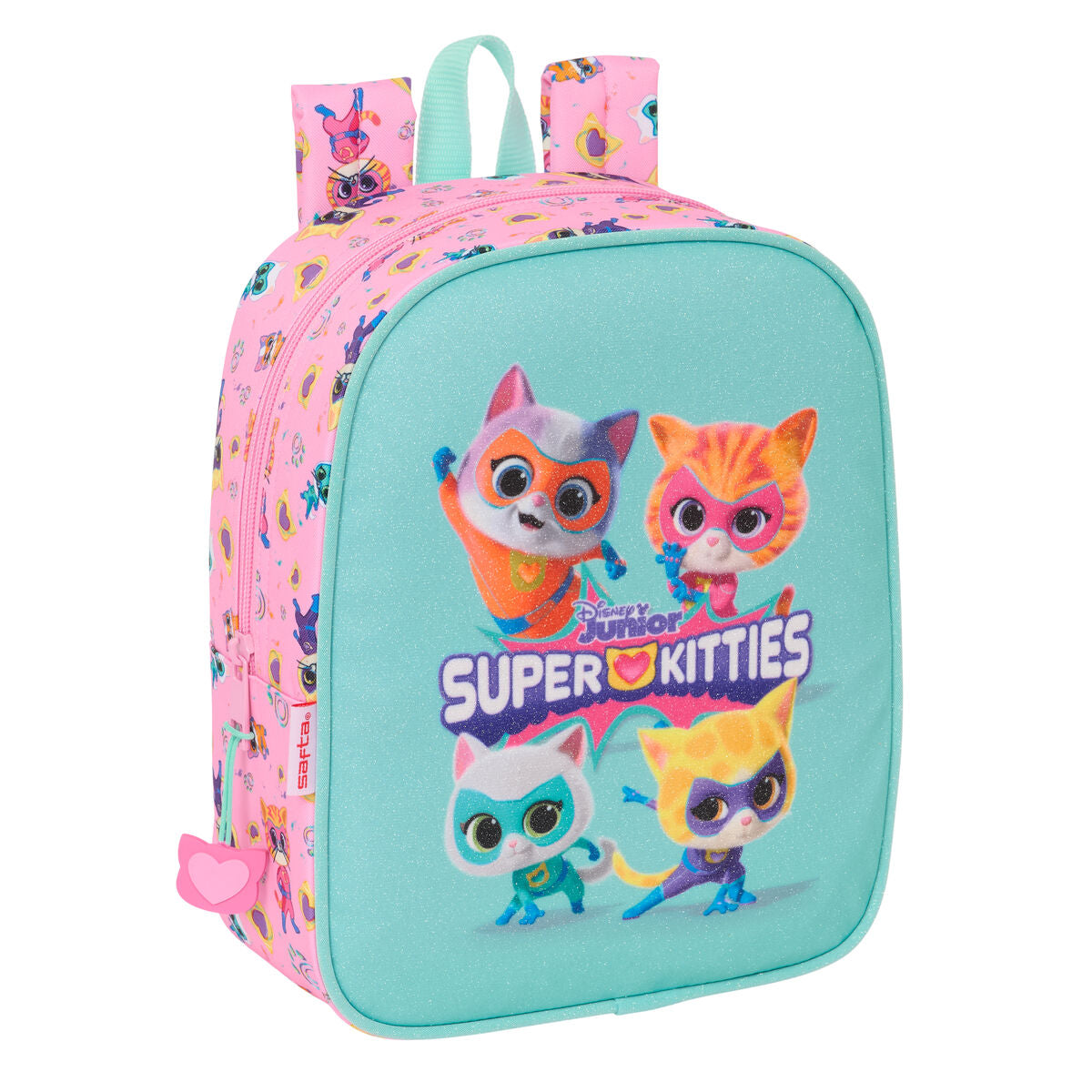 Ghiozdan SuperKitties Roz Turquoise 22 x 27 x 10 cm - Birou și papetărie, Material școlar și educațional
