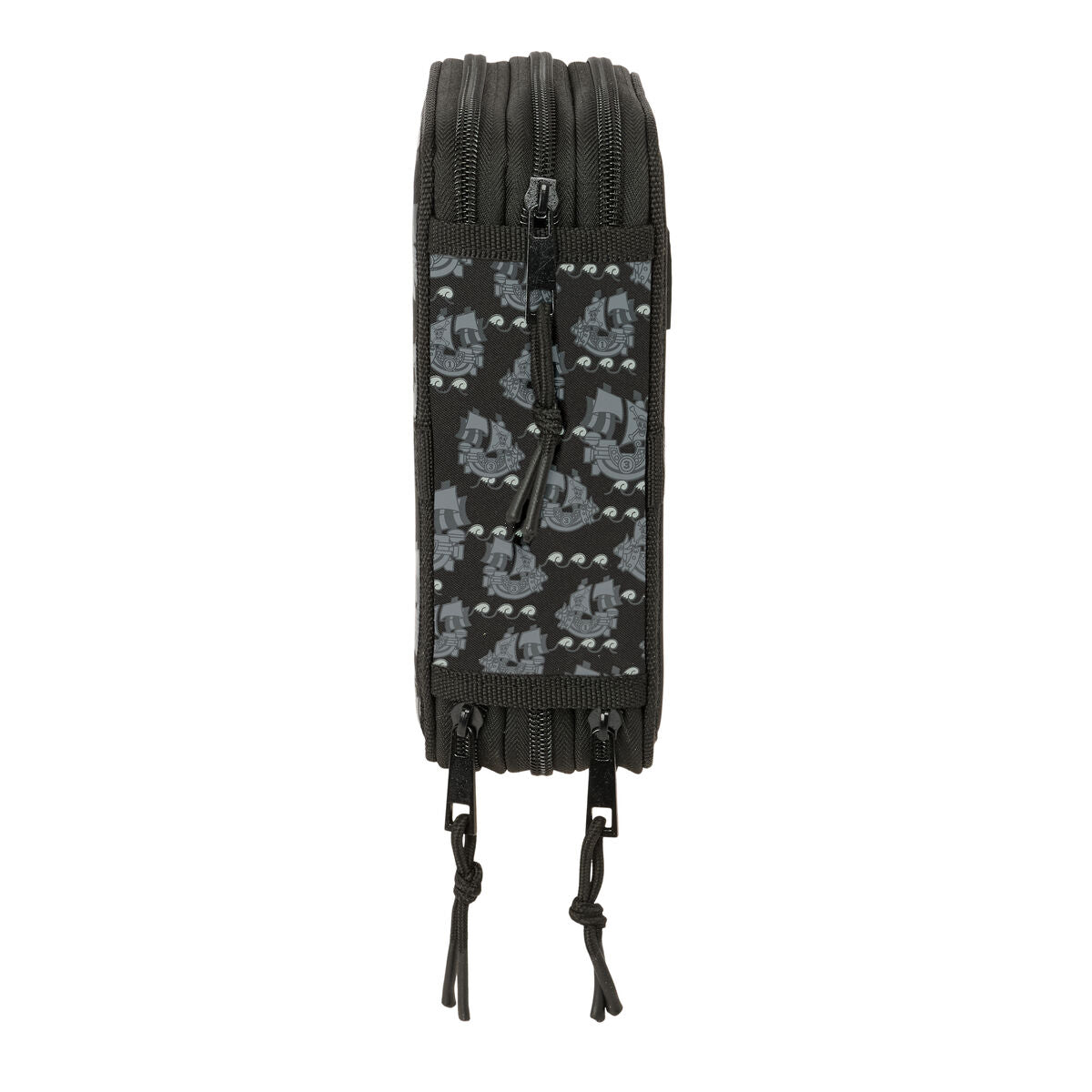 Penar Triplu One Piece Pirates Negru 12,5 x 19,5 x 5,5 cm 37 Piese - Birou și papetărie, Material școlar și educațional