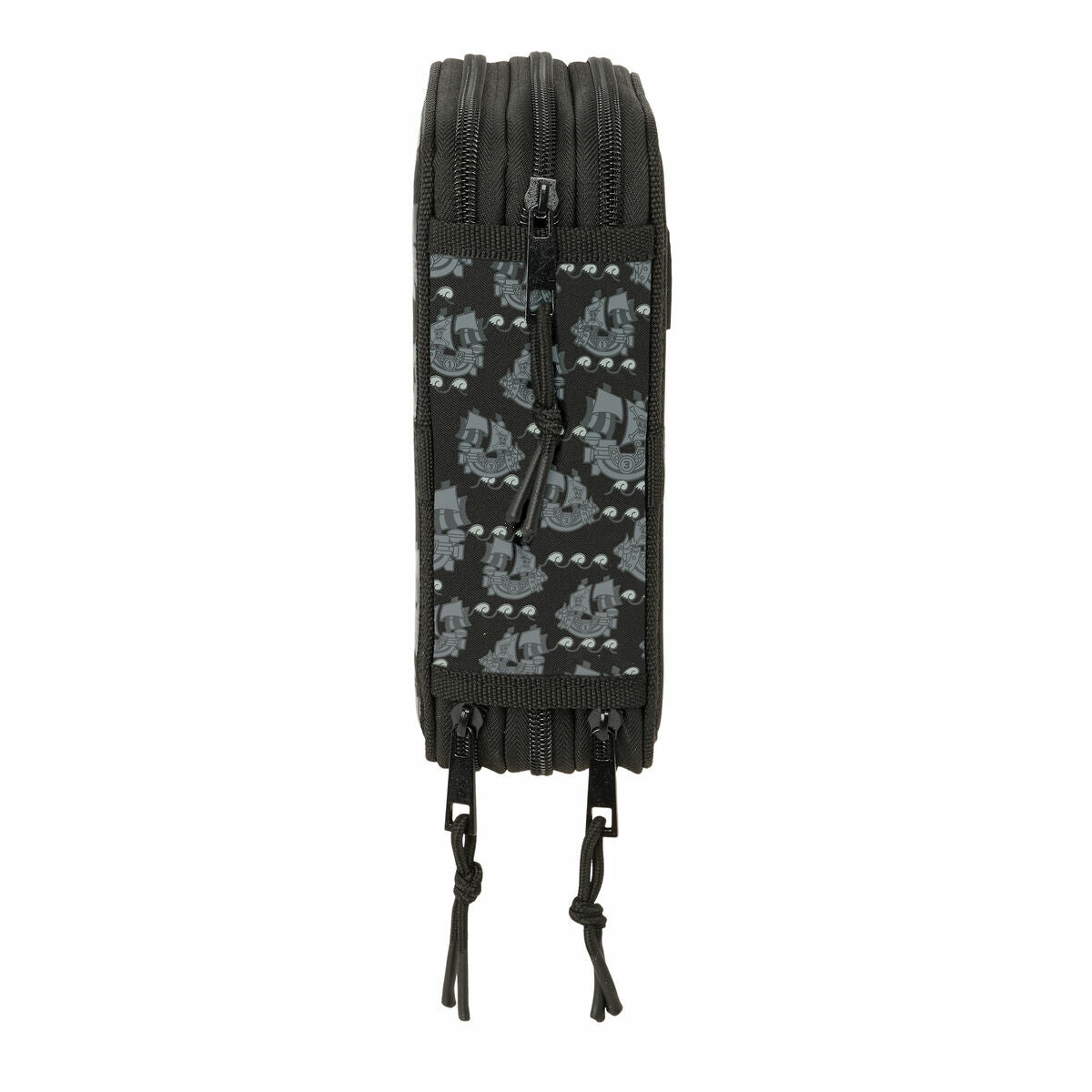 Penar Triplu One Piece Pirates Negru 12,5 x 19,5 x 5,5 cm 37 Piese - Birou și papetărie, Material școlar și educațional